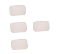 YARNOW 4pcs Puppy Feeding Dish Mat Silicone Dog Bowl Floor Mat Raised Edge Non- Design for Meals for Cats and Dogs Light Grey