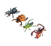 YARNOW 4Pcs Realistic Fake Insects Mini Crawling Bugs for Playthings for Halloween and Easter Safe Figurines for Imaginative Fun