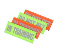 YARNOW 4pcs Reflective Dog Training Patches for Harness and Leash, Lightweight Nylon Security Vest Patches with High Visibility for Nighttime Walks and Outdoor Adventures