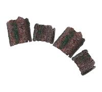 YARNOW 4Pcs Reptile Hide Caves Set - Small and Large Bark Design Terrarium Shelter for Lizards, Snakes, and Spiders - Aquarium Log Hideouts for Leopard Gecko and Snake Enclosures