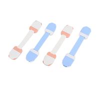 YARNOW 4Pcs Safety Cabinet Lock Drawer Safety Locks for Durable Material Easy Installation Suitable for Cabinets Refrigerators and Blue and Pink Colors