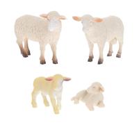 YARNOW 4Pcs Sheep Animal Model Set, Simulation Sheep Figures Plaything for Educational and Creative Farm Animal Play