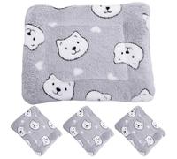 YARNOW 4pcs Small Animal Pet Sleeping Mat Super Absorbent Washable Cloth Cage Liners Warm Soft Blanket for Hamster Guinea Pig Pets Bedding