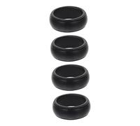 YARNOW 4Pcs Sports Finger Ring Protector Flexible Silicone Rings for Gym Biking and Swimming Comfortable Black Finger Covers for Physical Activities for Workouts and Manual Labor