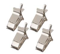 YARNOW 4pcs Stainless Steel Bird Fruit Clips Multi-function Vegetable Clips Cage Accessory to Hold Cuttlefish Bone and Fruit for Parrots and Small Animals in Household
