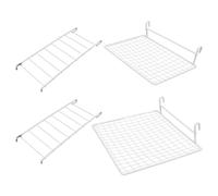 YARNOW 4pcs Stainless Steel Bird Perch Platforms with Climbing Ladders for Budgie and Small Animals in Bird Cage Sturdy Construction and Claw Health Maintenance Accessories
