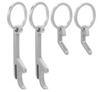 YARNOW 4pcs Stainless Steel Bottle Opener Keychains with Multifunctional Design and Mixed Style, Manual Beer Bottle Opener for On-the-go Use, Convenient and Sturdy Kitchen