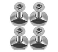 YARNOW 4pcs Stainless Steel Fin Screws M6 for Center Fin with Flat Washers and Nuts Easy Adjustments and Enhanced Board Protection Paddleboard Surf Hardware Accessories