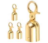 YARNOW 4pcs Stainless Steel Rope End Caps with Hook for Crowd Control Barriers, Easy Installation and Versatile Use, Elegant Design for Stanchion Queue Divider and Safety Rope Fittings
