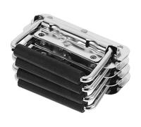 YARNOW 4pcs Stainless Steel Spring Loaded Box Handles with Ergonomic Grip and Spring Loaded Foldable Mechanism, Heavy Duty Toolbox Handles for Storage Containers and Toolboxes