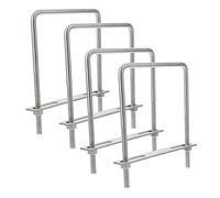 YARNOW 4pcs Stainless Steel u Bolt Right Angle u Tube Clamp 10mm x 150mm x 200mm Square Design for Heavy-duty Hardware Applications Random Style