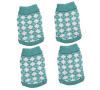 YARNOW 4pcs Stylish Puppy Clothes Small Dog Coats for Winter Warm Dog Sweater