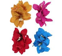 YARNOW 4pcs Tropical Hair Clips for Women and Lightweight Fabric Beach Claw Clips with Boho Floral Design, for Beach Parties and Weddings, Versatile Hair Accessories