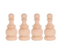 YARNOW 4Pcs Unfinished Wooden Finials Victorian Pine Newel Finials Decorative Ball and Pointed Shape Intricate Wood Carving Easy Maintenance for Interior Spaces and Living Rooms