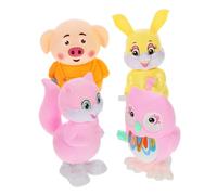 YARNOW 4pcs Vintage Style Wind-up Toys Rabbit Pig Owl Clockwork Toys for Boys and Girls