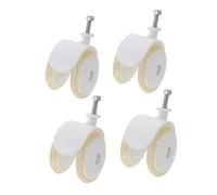 YARNOW 4pcs Walker Replacement Wheels PU Silent Casters Smooth Rolling for Strollers Prams Pushchairs Fit Walker Spare Parts Easy Install