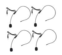 YARNOW 4pcs Wired Earhook Headset Microphones with Threaded Connector, Condenser Voice Amplifier Mics for Speaker Use, Head-mounted Loudspeaker Microphone Set for Presentations and Events