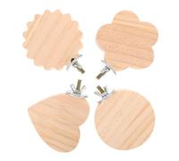 YARNOW 4pcs Wood Parrot Platform Bird Stand for Small Parrots Budgies Conures as Playground Resting Exercise Accessory