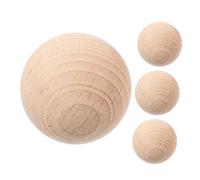 YARNOW 4pcs Wooden Croquet Balls for Lawn Games Unfinished Beech Wood Set for Backyard Croquet Play Enhances Motor Skills Hand-eye Coordination and Strategic Thinking in Family Outdoor