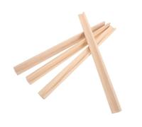 YARNOW 4pcs Wooden Tile Holders Unfinished Mahjong Domino Stands for Craft Projects Portable Display Trays Space Saving Game Accessories Handsfree Play