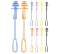 YARNOW 5 Pairs Earplugs with Strings - Noise Isolating Hearing Protection for Sleep - Waterproof Reusable Swim Earplugs for Pool, Surfing, Diving, Showering (5 Colors)