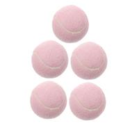 YARNOW 5 Pcs Youth Tennis Balls for Beginners Lightweight Bouncy Training Balls for Stylish Pink Design for Practice Matches and Engaging Learning Experience