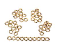 YARNOW 50 Pcs Zinc Alloy Fine Tooth Nuts 8mm Replacement Nut for Guitar and Bass Input Jack Socket Gold Colour Musical Instrument Accessories