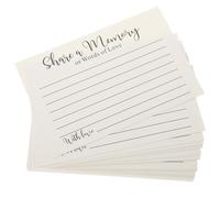 YARNOW 50 Sheets Memorial Cards Share A Memory Assorted Color Thick and Sturdy Paper Suitable for Celebration of Life and Funeral Remembrance
