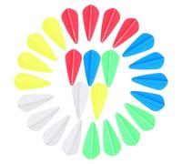 YARNOW 50Pcs 1.75 Inch Water Drop Shaped Rubber Arrow Vanes Archery Fletchings Mixed Colors for Target Practice and Hunting Accessories Random Color