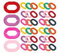 YARNOW 50pcs Acrylic Linking Rings Smooth Surface and No Burrs for DIY Phone Strap and Jewellery Chain Connectors, Assorted Colour Detachable Bag Strap Chain Making Rings