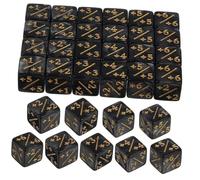 YARNOW 50Pcs Acrylic Mathematics Dice Classroom Teaching and Cosplay Educational Sign Tools for Early Childhood Learning Enhance Arithmetic Skills and Logical Thinking