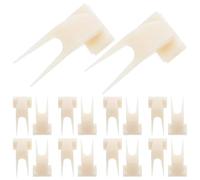 YARNOW 50PCS Bird Fruit Skewers for Parrots Parakeets Cage-mounted Plastic Feeding Forks Stable Attachment for Clean Feeding Easy to Install and Remove Suitable for Various Bird Species