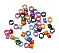 YARNOW 50Pcs Bird Leg Bands Closed Identification Rings for Young Birds Parrots Pigeons Quail Chickens Poultry with Bright Colors Secure Fit Growth-friendly Tags
