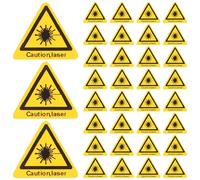 YARNOW 50pcs Laser Security Stickers Caution Warning Decals for Safety Hazard Communication Indoor Outdoor Use
