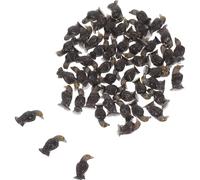 YARNOW 50pcs Luminous Mini Resin Crow Figurines Tiny Black Raven Statues with Realistic Detailing Artificial Birds Decorations for Halloween Party Table Indoor Outdoor Garden Ornaments