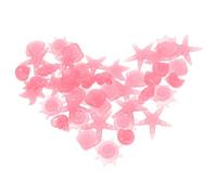 YARNOW 50pcs Pink Glow in The Dark Rocks for Fish Tank Aquarium Decoration, Resin Material with Chic Appearance, Decorative and Glowing Stones Suitable for Aquariums and Sidewalks