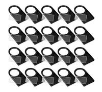 YARNOW 50pcs Plastic Push Button Switch Notice Board Sign, Black, 25x17mm Size, round Shape for 22mm Circular Opening, Suitable for Electrical Equipment in Commercial Environments