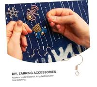YARNOW 50Pcs Plated Earring Hooks DIY Jewelry Making Accessories for Women Smooth Copper Ear Wire Findings for Handmade Earrings Craft Projects