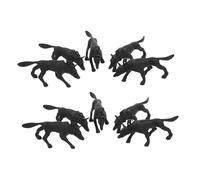 YARNOW 50Pcs Realistic Police Dog Figurines Educational Tiny Animal Models for Role Playing Sand Table Therapy Authentic Design for Indoor Outdoor Fun