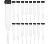 YARNOW 50pcs White Flower Stem Water Tubes with Sharp Tip for Fresh Rose Hydration, Floral Water Vials for Florist Supplies and Flower Arrangement