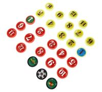 YARNOW 54Pcs Soccer Board Replacement Magnets Set, Numbered Player Magnetic Pieces for Football Coaching Board, Small Magnetic Markers for Training and Match Strategy