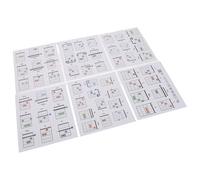 YARNOW 57pcs Beginner Guitar Chord Sheet Portable Cards Music Charts Storage Box Easy Instructional Guide for Guitar Learning Music Students