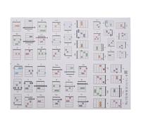 YARNOW 57pcs Guitar Chord Fingering Diagram Chart Sheet Storage Box Beginner Portable Chord Guide for Musical Instrument Learning Practice