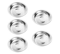 YARNOW 5Pcs 304 Stainless Steel Raised Cat Bowls Set, Food-Grade Thickened Round Pet Feeding Dishes for Puppies and Cats, Sturdy Non-Toxic Elevated Bowls for Home and Travel
