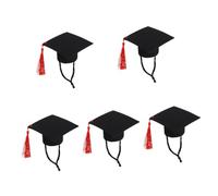 YARNOW 5pcs Adjustable Graduation Cap Hat for Small Pets Comfortable Hamster Headwear for Celebrations Lightweight Miniature Cap for Guinea Pigs and Ferrets for Festivals and Special