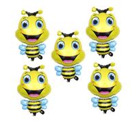 YARNOW 5Pcs Bee Balloons Foil Animal Themed Balloons for Party Decorations for Birthdays and Bee Themed Celebrations Vibrant Colors and Unique Designs