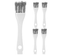 YARNOW 5pcs Bird Cage Wire Cleaning Brush, Pet Habitat Scrubber Tool with Ergonomic Handle and Hanging Hole, Scraper for Parrots, Conures, Small Pet Enclosures