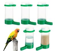 YARNOW 5PCS Bird Water Feeder Automatic Parrot Water Bottle Pet Bird Plastic Drinker Bowl Waterer Clip For Parrots Budgie Aviary Cockatiel - Large