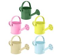 YARNOW 5pcs Childrens Watering Can Small Metal Kids Iron Watering Bucket for Garden House Indoor Outdoor Plants Flowers Succulents Bonsai Classroom Sandpit Toys 15 x 7.5 x 7.5 cm