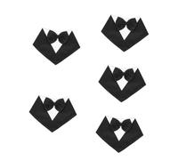 YARNOW 5pcs Dog Party Bowtie Scarf for Pets Birthday Collar Bowknot Design for Photography and Celebrations Stylish Dog Costume Accessory Black
